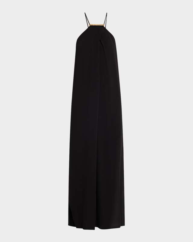 Halter Detailed Maxi Dress